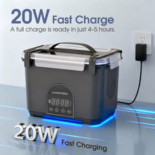 Load image into Gallery viewer, Cordless Electric Lunch Box, Cordless Rechargeable Food Warmer with Memory Function, Automatic Heating and Keep Warm for Work and Travel