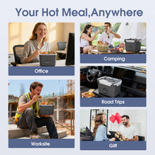 Load image into Gallery viewer, Cordless Electric Lunch Box, Cordless Rechargeable Food Warmer with Memory Function, Automatic Heating and Keep Warm for Work and Travel