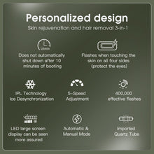 Load image into Gallery viewer, Aimanfun PL Hair Removal with Ice Cooling Care Function for Women,Long-Lasting Results, Painless IPL Hair Remover, Hair Removal Device for Armpits Legs Arms Bikini Line