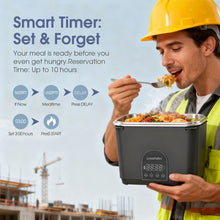 Load image into Gallery viewer, Cordless Electric Lunch Box, Cordless Rechargeable Food Warmer with Memory Function, Automatic Heating and Keep Warm for Work and Travel
