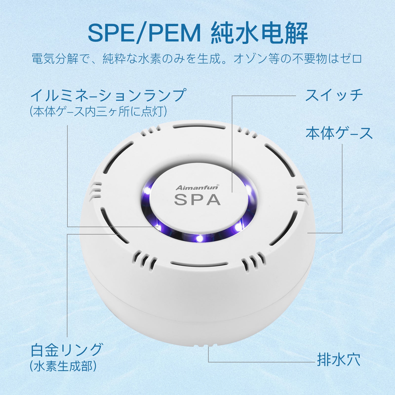 水素水発生器 水素風呂 水素水生成器 高濃度 水素バス お風呂用 洗顔用