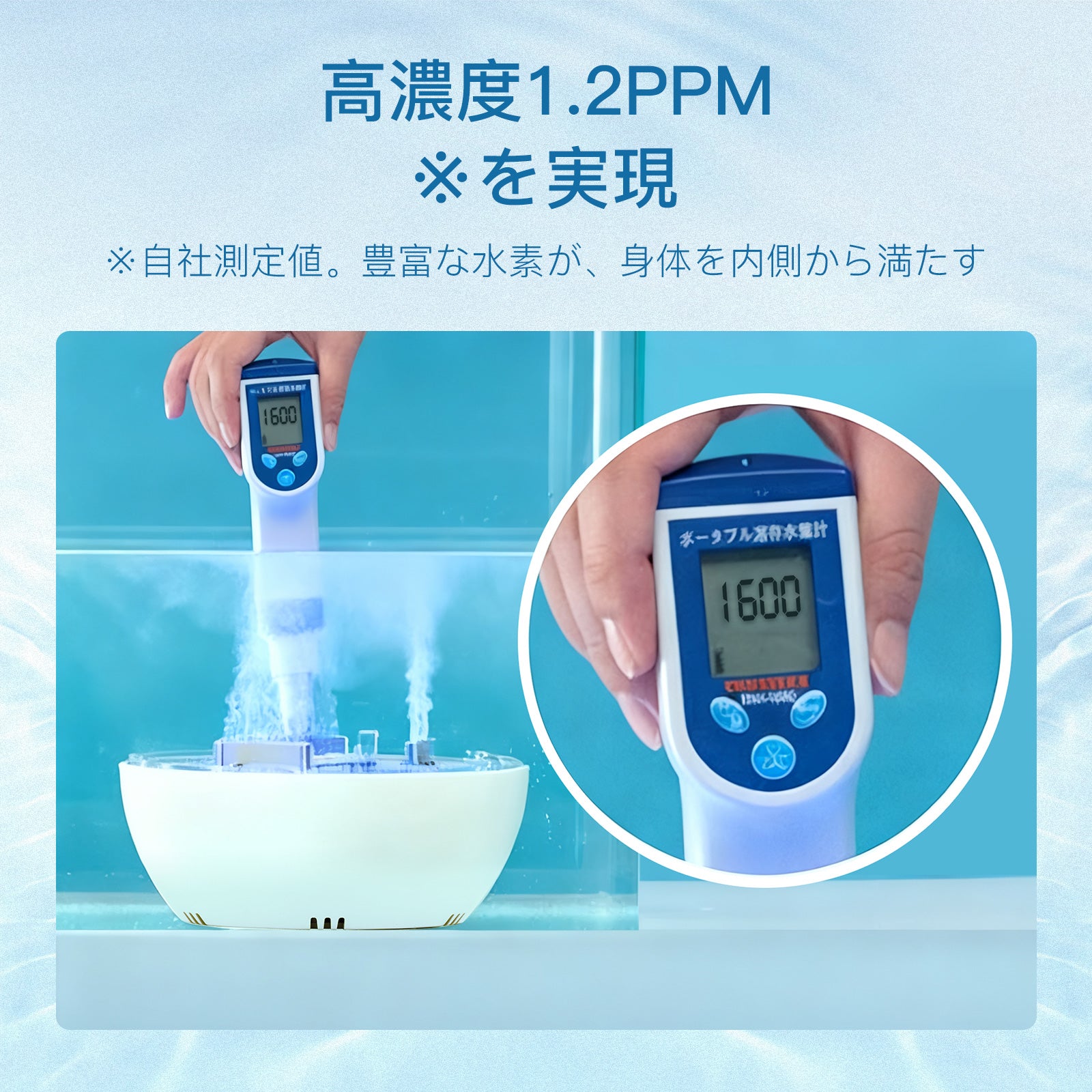 Aimanfun 風呂用水素水生成器と水素水濃度測定器セット 水素水発生器 水素風呂 水素水生成器 高濃度 水素バス お風呂用 洗顔用