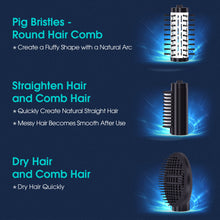 Load image into Gallery viewer, Hair Dryer Brush Fast Heating Hair Straightener Brush,Negative Ion Hair Dryer &amp; Curler Straightening Brush,Detachable Brush Head 3-in-1

